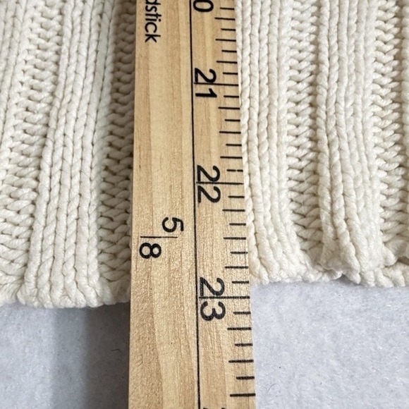 Access Hooded Pullover Cable Knit Chunky Sweater Fisherman Sz M Fitted Slimming - Picture 5 of 7